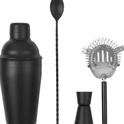 Fabrique de Styles Accessoires Vin Et Cocktails>Coffret cocktail 4 pièces Noir