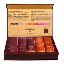 Fabrique de Styles Chocolats Et Confiseries>Coffret de 50 carrés classiques Jaune, Marron