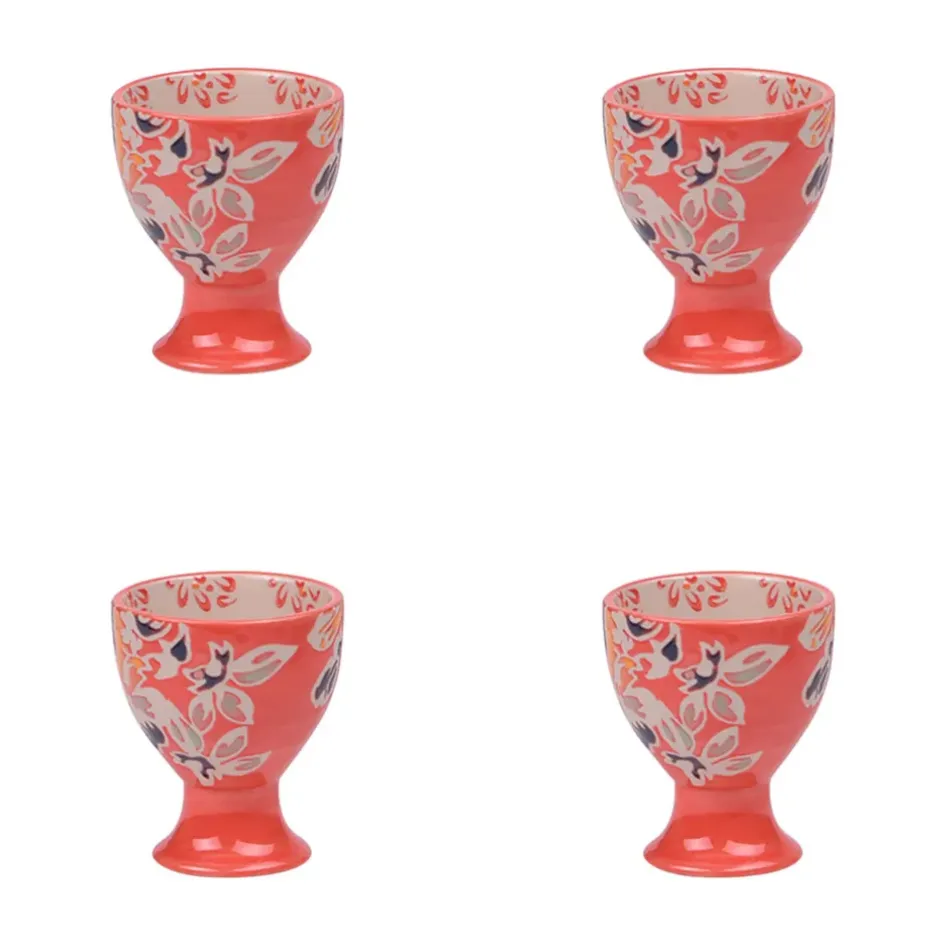 Fabrique de Styles Accessoires De Table>Coffret de 4 coquetiers en grès rouge - Ava