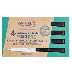Fabrique de Styles Couteaux De Cuisine>Coffret de 4 couteaux n° 125 pro - opinel Noir