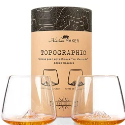 Fabrique de Styles Verres À Alcool>Coffret de 2 verres Denali et Fuji - Topographic