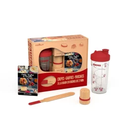 Fabrique de Styles Ustensibles De Cuisine>Coffret shaker tampon huileur et spatule crêpe - Passion Rouge