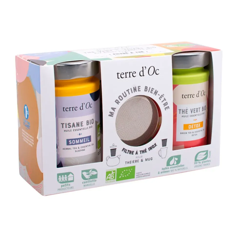 Fabrique de Styles Cafés, Thés Et Infusions>Coffret thé detox et tisane avec filtre Multicolore