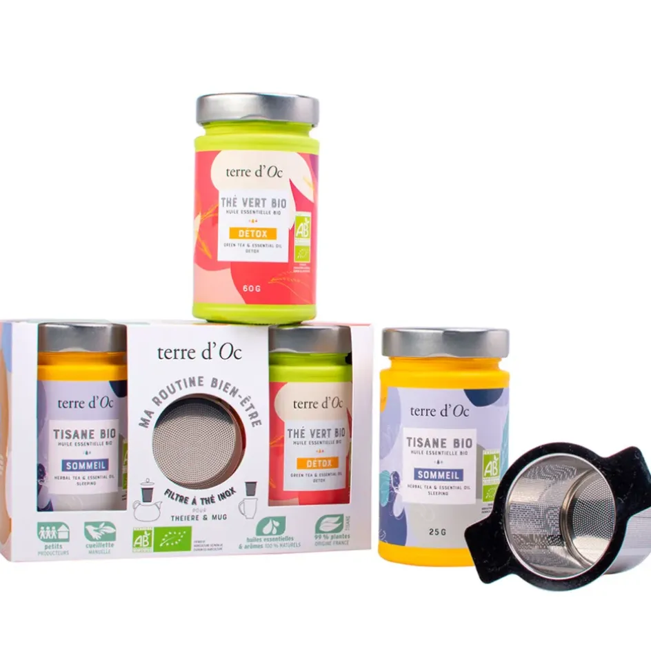 Fabrique de Styles Cafés, Thés Et Infusions>Coffret thé detox et tisane avec filtre Multicolore