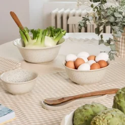 Fabrique de Styles Bols Et Coupelles>Compotier en grès moucheté 1.3L - Jeanne Blanc