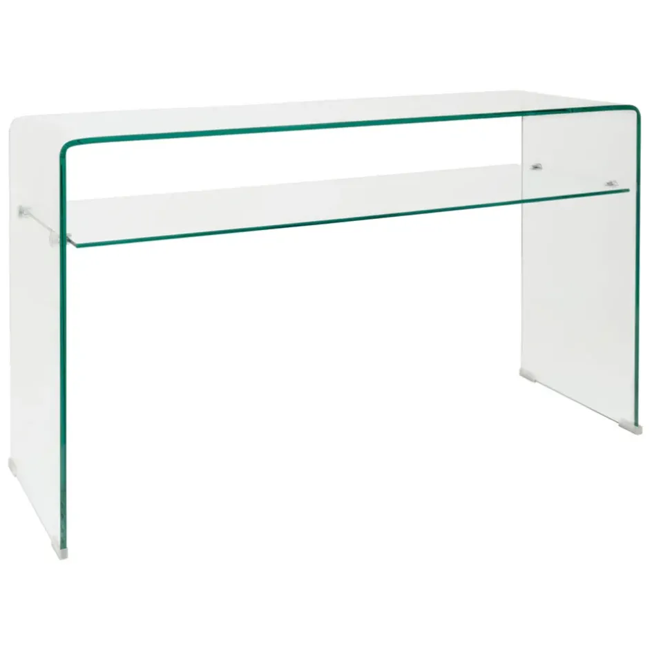 Fabrique de Styles Consoles>Console 1 étagère en verre trempé - Adela Transparent