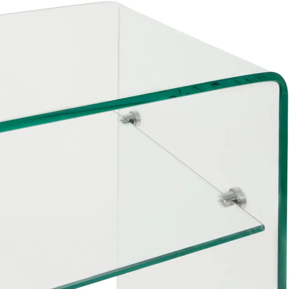 Fabrique de Styles Consoles>Console 1 étagère en verre trempé - Adela Transparent