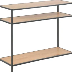 Fabrique de Styles Consoles>Console 3 étagères en chêne et métal - Senzo Naturel