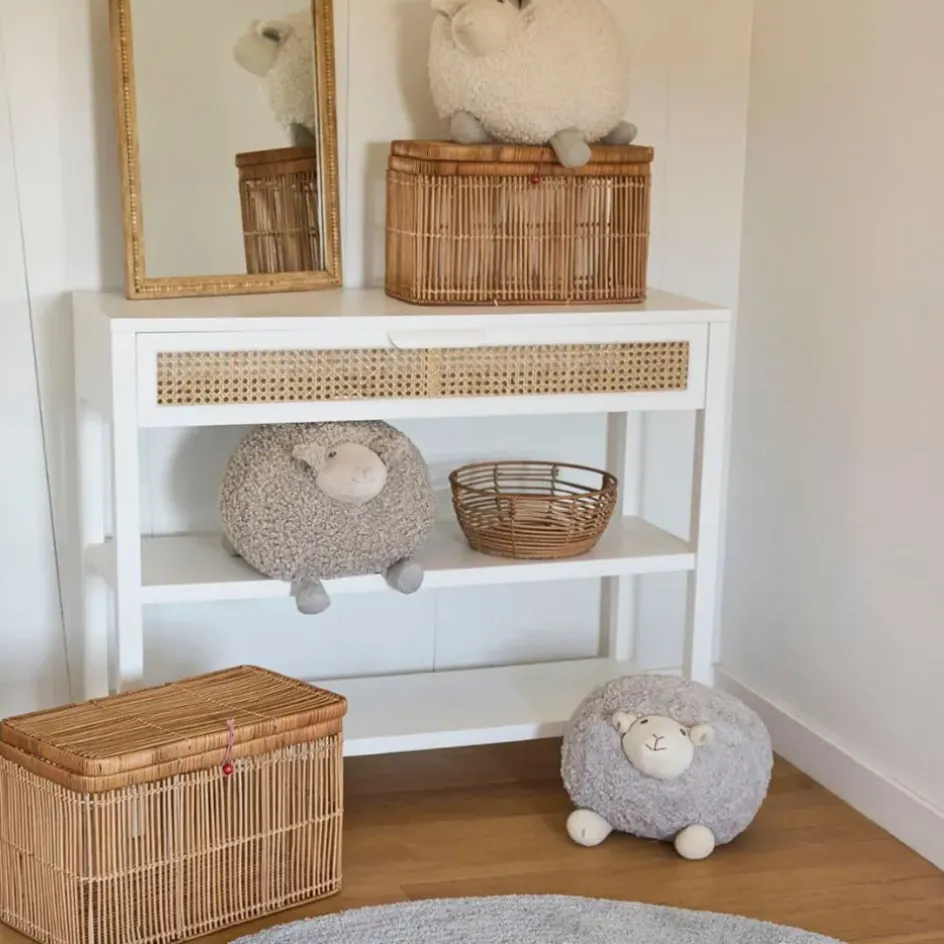 Fabrique de Styles Consoles>Console 2 étagères en sapin - Adela Blanc