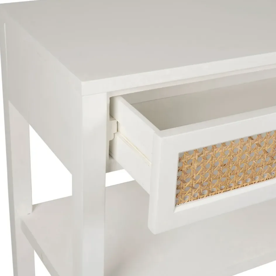 Fabrique de Styles Consoles>Console 2 étagères en sapin - Adela Blanc