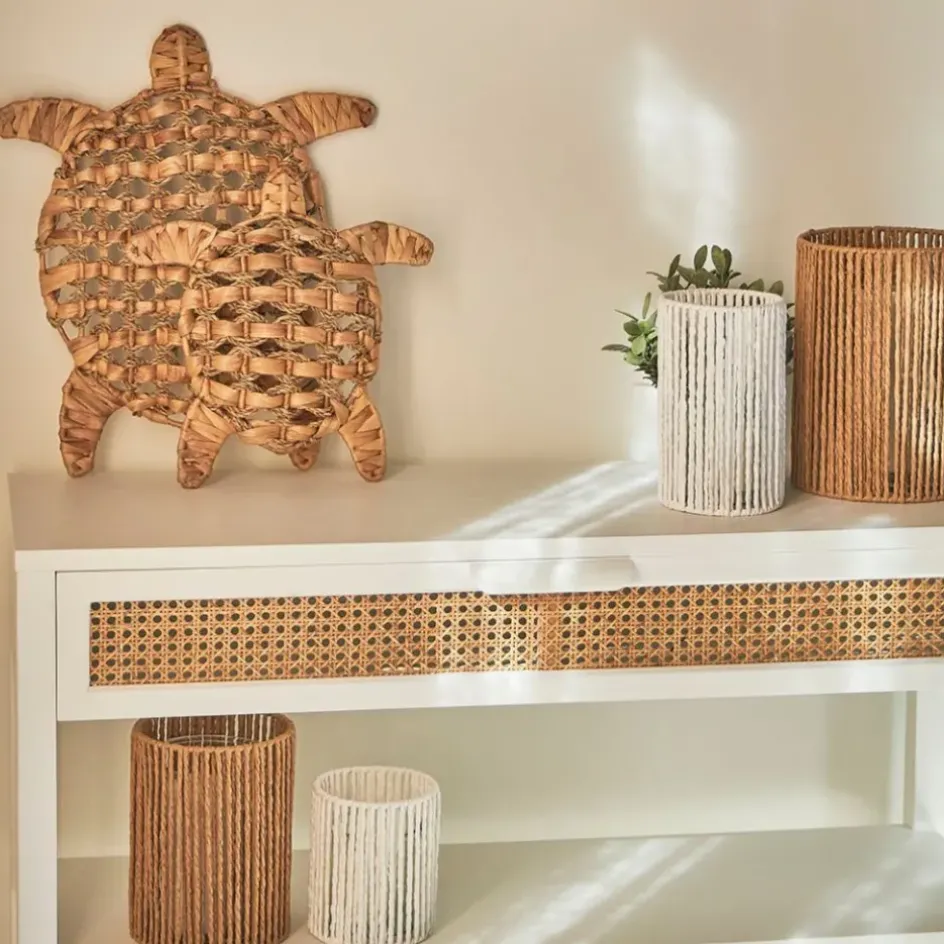 Fabrique de Styles Consoles>Console 2 étagères en sapin - Adela Blanc