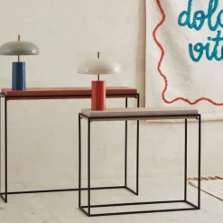 Fabrique de Styles Consoles>Console gigogne (x2) en fer et beige - Ario Terracotta