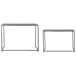 Fabrique de Styles Consoles>Console gigogne (x2) en fer - Felia Noir