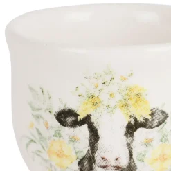 Fabrique de Styles Accessoires De Table>Coquetier en faïence vache - Collection Multicolore