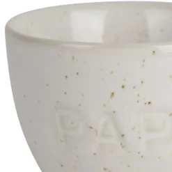 Fabrique de Styles Accessoires De Table>Coquetier papa en grès écru moucheté Ecru