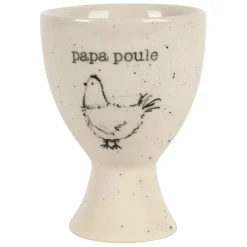 Fabrique de Styles Accessoires De Table>Coquetier Papa poule en grès moucheté - La Ferme Blanc