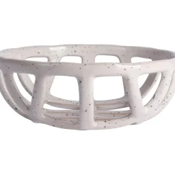 Fabrique de Styles Plats Et Saladiers>Corbeille a fruits moderne en céramique Blanc