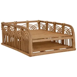 Fabrique de Styles Paniers Et Corbeilles>Corbeille a papier 2 niveaux essencia bambou et rotin Naturel