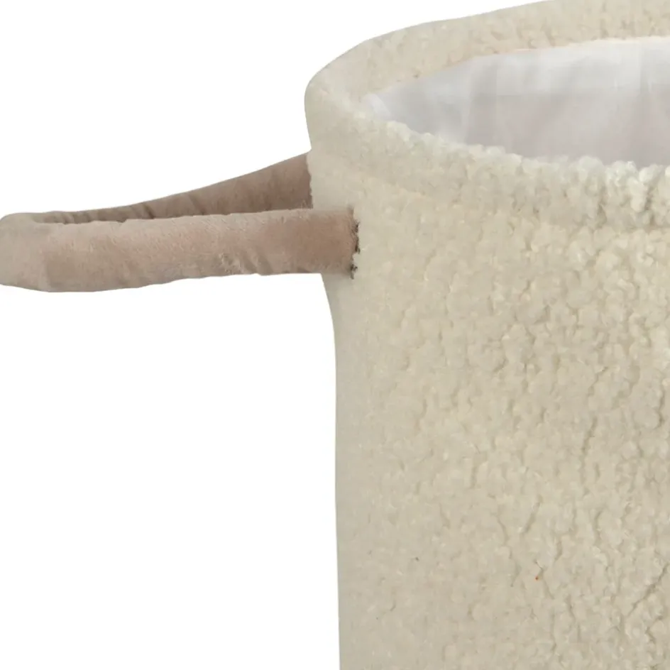 Fabrique de Styles Déco>Corbeille en tissu écru h50cm - Bohème Ecru