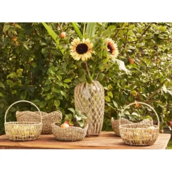 Fabrique de Styles Paniers Et Corbeilles>Corbeille (x3) en jonc de mer - Recif Naturel