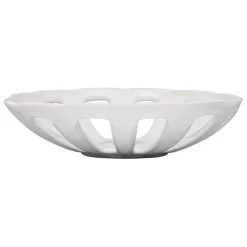 Fabrique de Styles Plats Et Saladiers>Coupe en grès d28cm - Organic Blanc