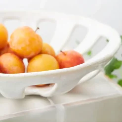 Fabrique de Styles Plats Et Saladiers>Coupe en grès d28cm - Organic Blanc