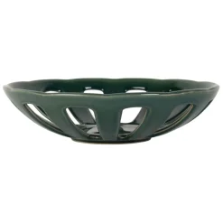 Fabrique de Styles Plats Et Saladiers>Coupe en grès émeraude moucheté d28cm - Organic Emeraude