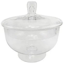 Fabrique de Styles Bonbonnières, Cloches Et Coupes>Coupe sur pied en verre avec couvercle d24cm - Eloise