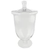 Fabrique de Styles Bonbonnières, Cloches Et Coupes>Coupe sur pied en verre avec couvercle d21cm - Eloise