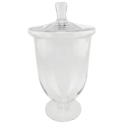 Fabrique de Styles Bonbonnières, Cloches Et Coupes>Coupe sur pied en verre avec couvercle d21cm - Eloise