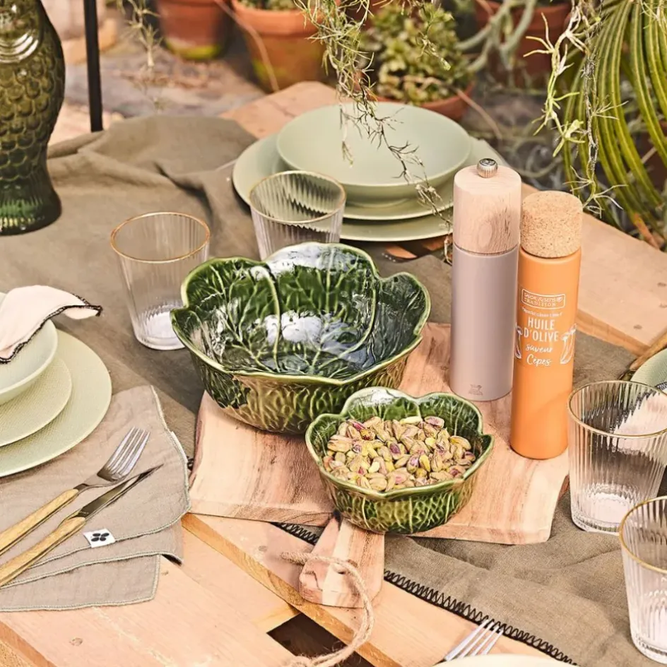 Fabrique de Styles Bols Et Coupelles>Coupelle chou d15xh6.5cm gres Vert