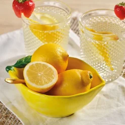 Fabrique de Styles Bols Et Coupelles>Coupelle citron en dolomite 16x12cm Jaune