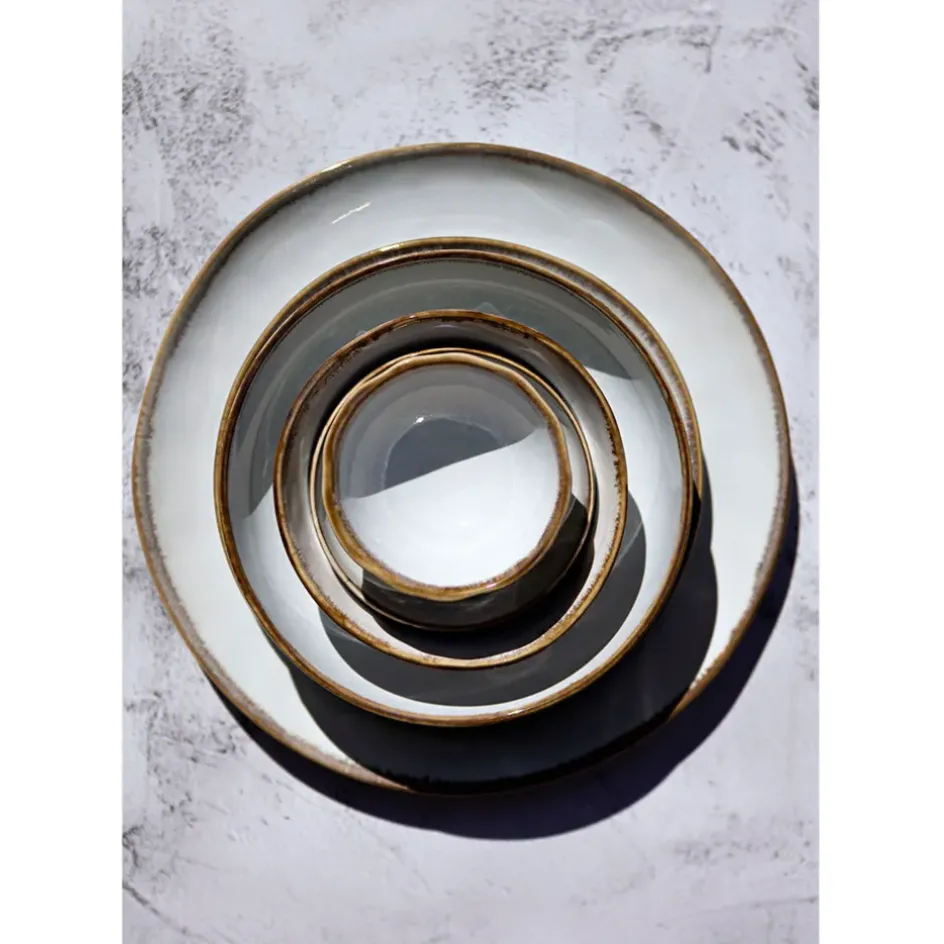 Fabrique de Styles Bols Et Coupelles>Coupelle en grès nacre d14cm - Nori