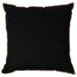 Fabrique de Styles Coussins Et Housses>Coussin chennai 45x45cm en lin lave Noir