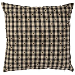Fabrique de Styles Coussins Et Housses>Coussin en coton vichy 45x45cm - Campagne Noir