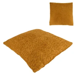 Fabrique de Styles Coussins Et Housses>Coussin en tissu bouclette 45x45cm Ocre