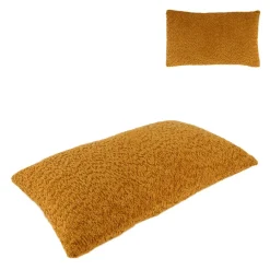 Fabrique de Styles Coussins Et Housses>Coussin en tissu bouclette 50x30cm Ocre