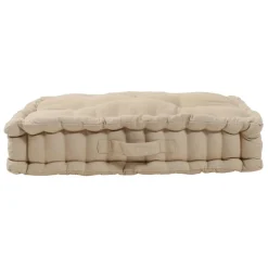 Fabrique de Styles Coussins Et Housses>Coussin matelas chambray beige en coton Vanille
