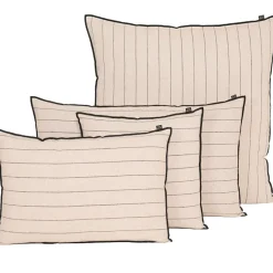Fabrique de Styles Coussins Et Housses>Coussin rayé en lin et coton 40x60cm - Calvi II Naturel
