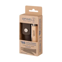 Fabrique de Styles Couverts>Couteau n°8 en hêtre et inox avec étui Naturel