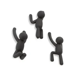 Fabrique de Styles Patères>Crochet mural bonhomme buddy Noir