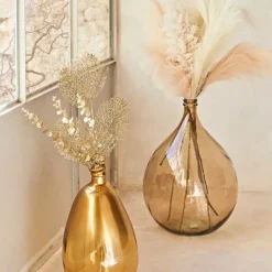 Fabrique de Styles Vases Et Soliflores>Dame jeanne en verre recyclé sablé - Simplicity Sable