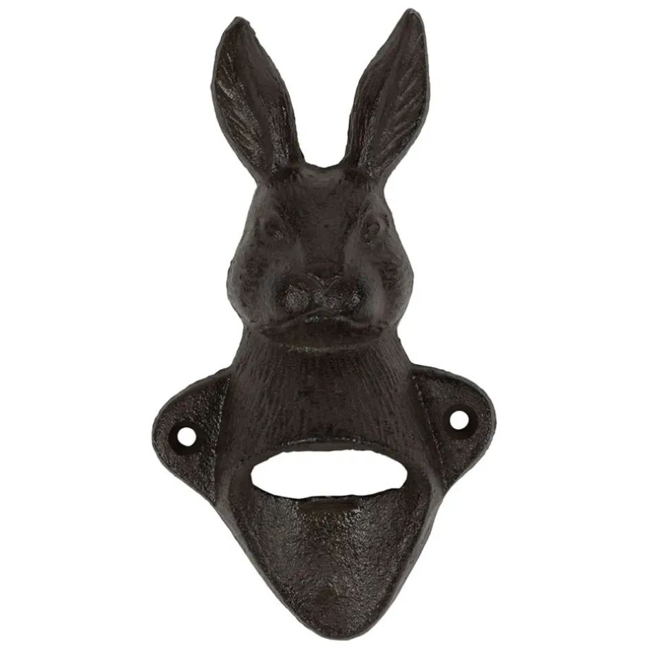 Fabrique de Styles Ustensibles De Cuisine>Décapsuleur lapin en fonte - Basse-Cour Brun