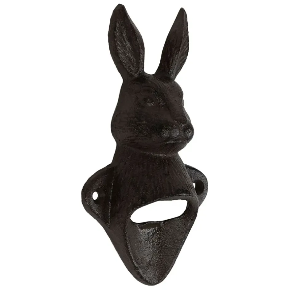 Fabrique de Styles Ustensibles De Cuisine>Décapsuleur lapin en fonte - Basse-Cour Brun
