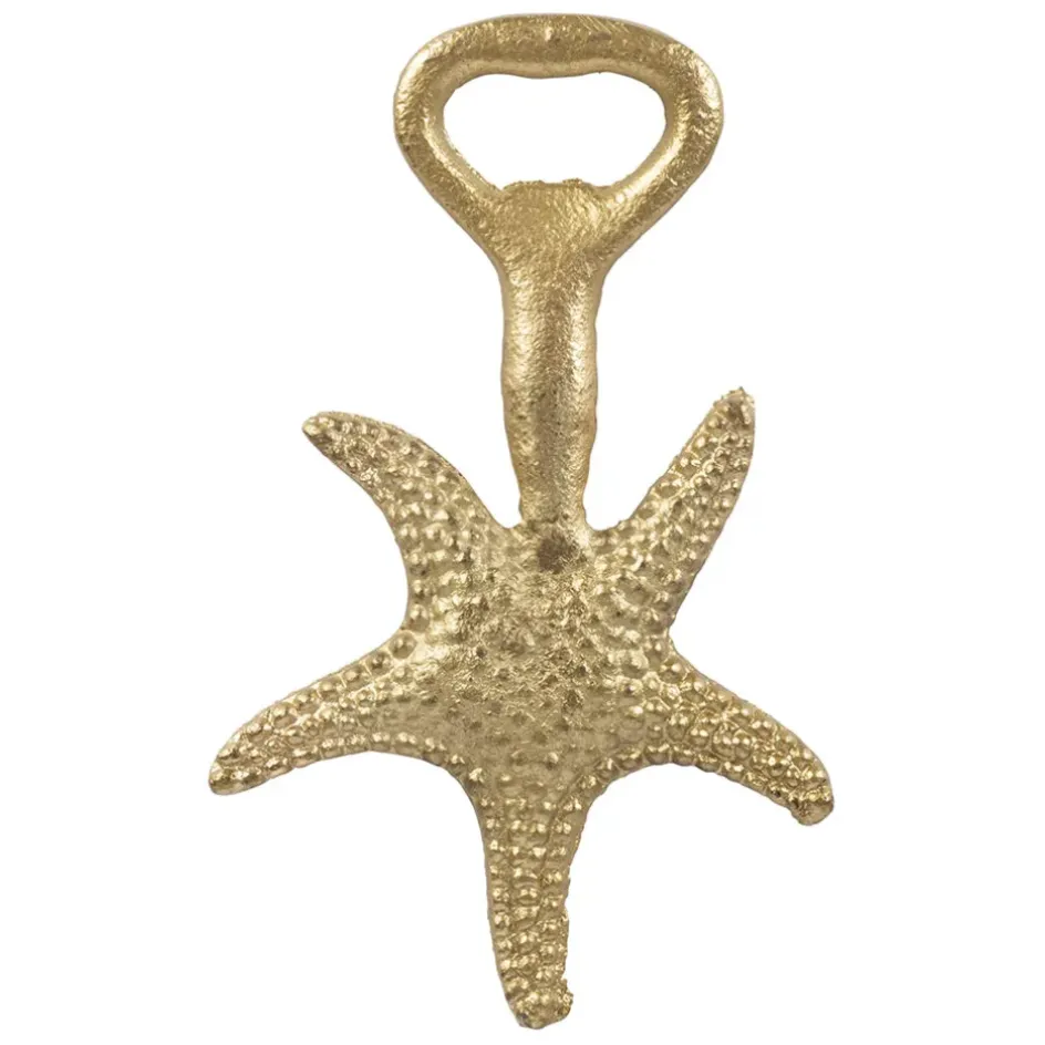 Fabrique de Styles Ustensibles De Cuisine>Décapsuleur étoile de mer en fer - Etoile Mer Doré