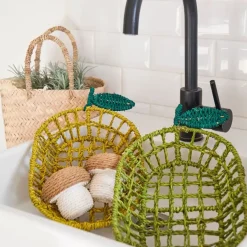 Fabrique de Styles Déco>Déco champignon en corde brun et blanc - P'tit légume Brun, blanc