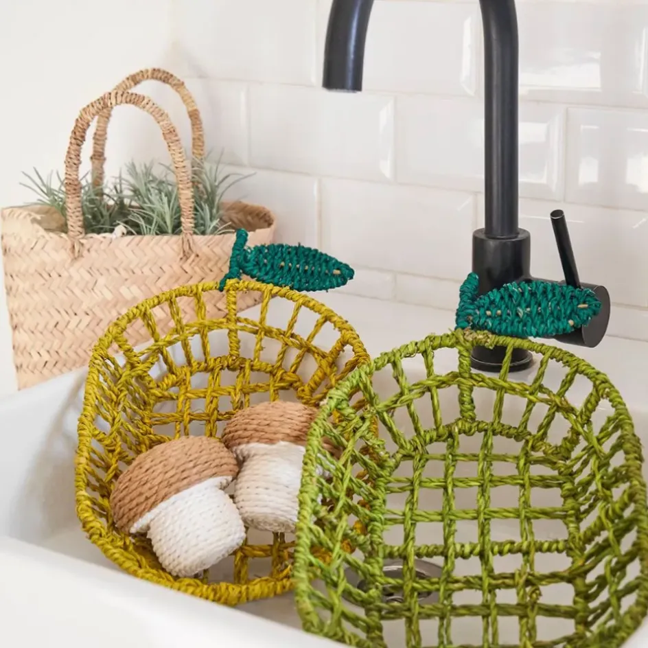 Fabrique de Styles Déco>Déco champignon en corde brun et blanc - P'tit légume Brun, blanc