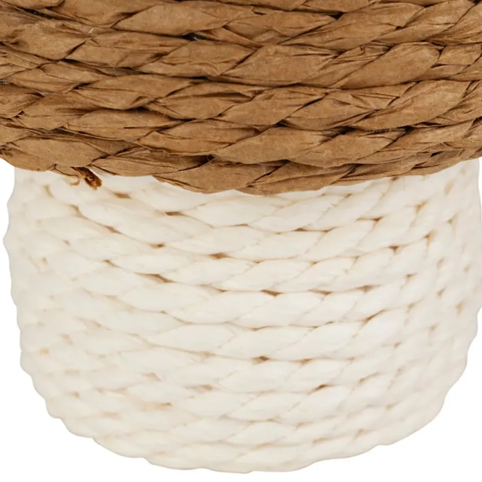 Fabrique de Styles Déco>Déco champignon en corde brun et blanc - P'tit légume Brun, blanc