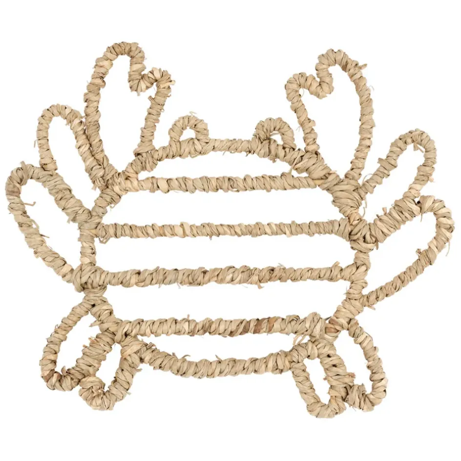 Fabrique de Styles Petits Objets Déco>Déco crabe en jonc de mer - borneo Naturel