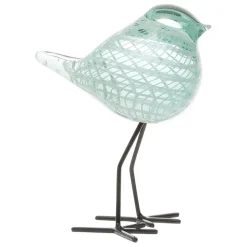 Fabrique de Styles Petits Objets Déco>Déco moineau serin en verre Vert d'eau